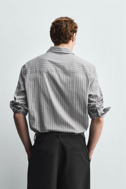 STRIPED TEXTURED SHIRT - Zara фото 3