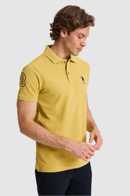 Erkek Slim Fit Polo Yaka Ye_il Basic Ti__rt - U.s. polo assn фото 3