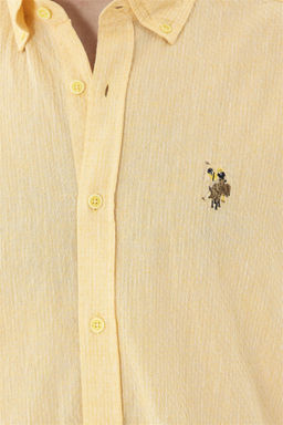 Мужская желтая рубашка с длинным рукавом - U.s. polo assn фото 7