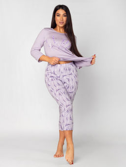 Пижама женская кулирка с брюками "ЛАВАНДА"