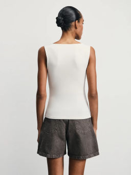 Базовый топ с широкими бретелями / Zarina  фото 5