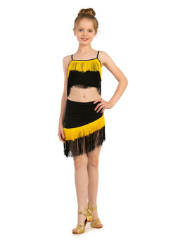 1093-0-0 Юбка для танцев Латина с яркой бахромой - Chersa фото 10