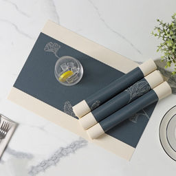 Салфетки сервировочные на стол Доляна «Лилли», 4 шт., 45×30 см, синие