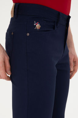 Erkek Regular Fit Lacivert Kanvas / Chino Pantolon