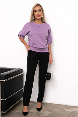 Костюм брючный (черный/сирень) К11-82/2 - Николь фото 3