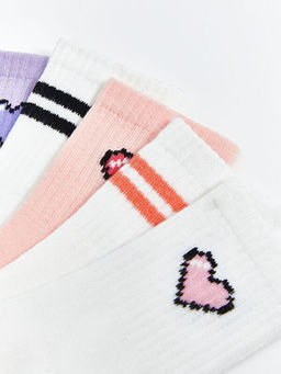 Desenli K?z ?ocuk Soket ?orap 5li