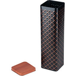 Банка жестяная CLASSICO NERO для спагетти, объем 2,1 л, размер 8,5*30 см, квадратная, с крышкой арт. /Mallony/  фото 2