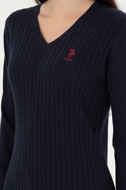 Свитер U.S. Polo Assn темно-синий из хлопка  фото 7