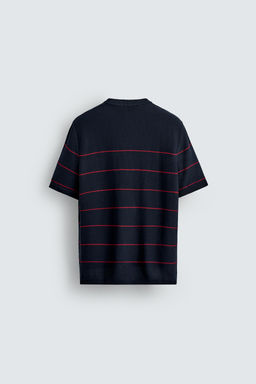 STRIPED JACQUARD KNIT T-SHIRT