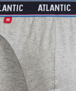 ATLANTIC 3MP-200 Трусы спорт Solid Summer - набор 3 шт. темно-синий + коралловый + серый меланж  фото 5