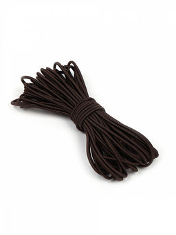 Резинка-шнур 2,5мм-3мм шляпная круглая TBY цв. F304 коричневый рул.10м (0,5м)