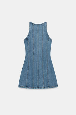 VESTIDO Z1975 MINI DENIM COSTURAS / Azul medio - Zara фото 7