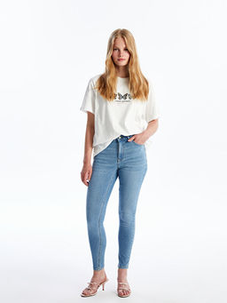 Y?ksek Bel Push Up Kad?n Jean Pantolon