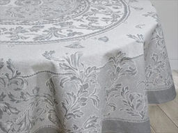 07с24- ЯК Скатерть 170*250 "Овальная" цв. серый