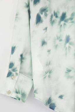 Yesil Floral Desenli Dokumlu Gomlek TWOAW26GO00087 - Trendyolmilla фото 7