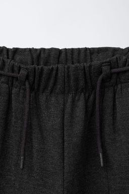 HERRINGBONE WIDE-LEG TROUSERS - Zara фото 3