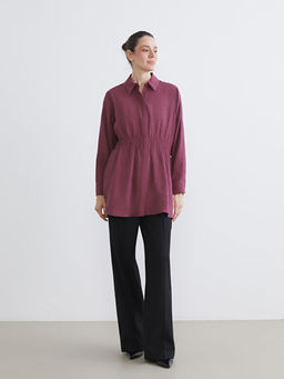 Oversize Modal Kar???ml? Kad?n G?mlek Tunik