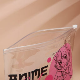 Цена за 2 шт. Косметичка из прозрачного PVC 21×2×14 см «Аниме Girl»