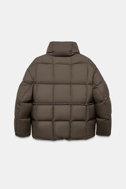 SHORT PUFFER JACKET WITH BELT ZW COLLECTION - Zara фото 8