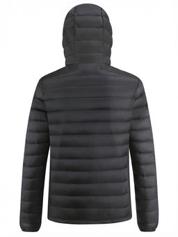 Куртка мужская гибридная стёганая с капюшоном с графеновой подкладкой черного цвета 9621_1Ch