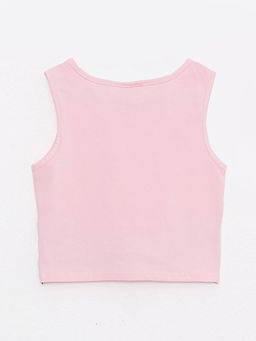 Bisiklet Yaka Bask?l? Pamuklu K?z ?ocuk Atlet - Waikiki фото 2