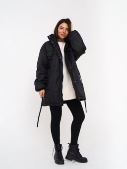 Куртка-парка женская, черная - Inzibe фото 6