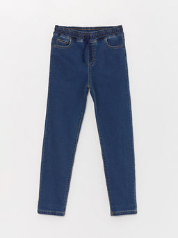 Beli Lastikli Slim Fit Erkek ?ocuk Polar Astarl? Jean Pantolon