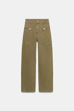 Z1975 MID-WAIST CARGO JEANS WITH ZIPS - Zara фото 18