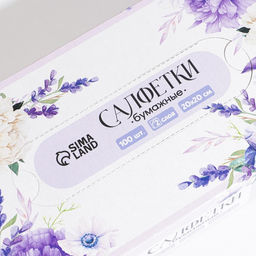 Салфетки бумажные в коробке Нежность, 100 шт, двухслойные - Simaland фото 4