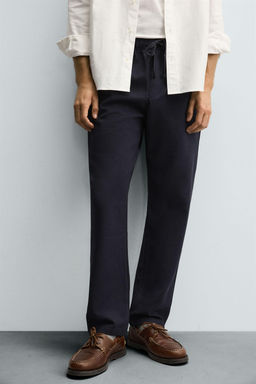 PANTAL?N CINTURA JOGGER CONFORT / Marino - Zara фото 4