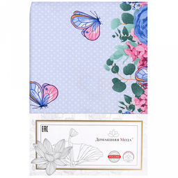 "Левадия" Скатерть 180х145см, длина стола до 105см, на 4 персоны, хлопок "Премиум" 186г/м2, "Домашняя мода" (Россия)