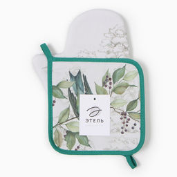 Набор кух. Этель Птицы варежка-прихватка 20х28см, прихватка 19х19см,100% хл  фото 4