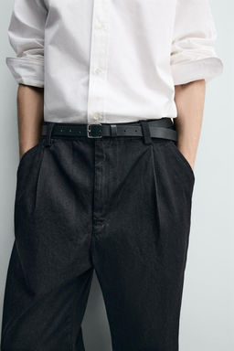 PANTAL?N CHINO DENIM PLIEGUES / ?ndigo - Zara фото 7