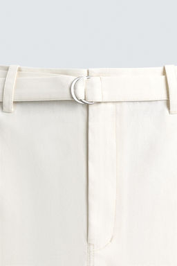 TEXTURED SHORTS WITH BELT - Zara фото 9