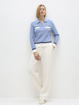 Conso/KCL 240709 - blue-grey/milk Кардиган женский  фото 5