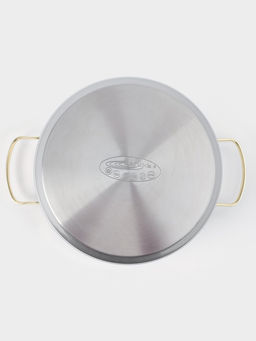 Кастрюля Катунь «ЭЛИС ГОЛД», 5.5 л, 24×13.5 см, стеклянная крышка, нержавеющая сталь, ручки золотистые