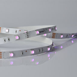 ULS-M22-5050-30LED/m-10mm-IP20-DC12V-7,2W/m-5M-RGB PROFI Гибкая светодиодная лента на самоклеящейся основе. Катушка 5м. в герметичной упаковке. RGB. ТМ Uniel.