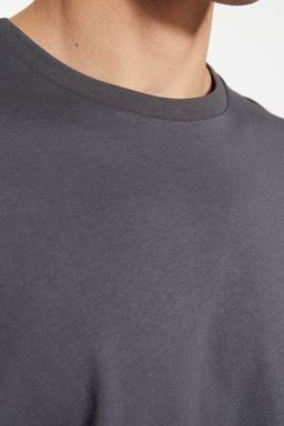 Antrasit Oversize/Genis Kesim K?sa Kol Uzakdogu Bask?l? %100 Pamuklu T-Shirt TMNSS23TS00159 - Trendyolmilla фото 5