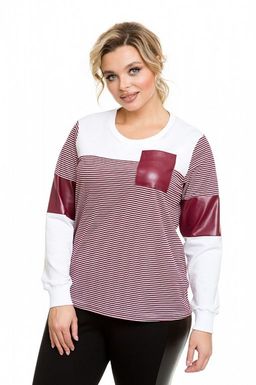 Свитшот 1119 бордовая полоска