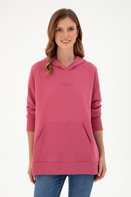 Женский розовый свитшот Неожиданная скидка в корзине - U.s. polo assn фото 3