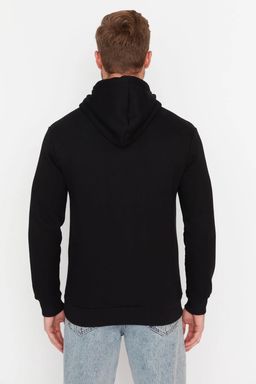 Siyah Regular/Normal Kesim Kapusonlu Ici Polar/S?cak Tutan Sweatshirt TMNAW20SW0163