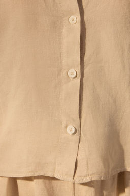 TRENDYOLMILLA Mint %100 Keten Oversize Gomlek TWOSS24GO00121  фото 3