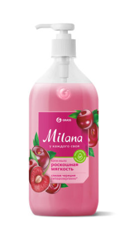 Крем-мыло жидкое увлажняющее Milana спелая черешня (500 мл) - Grass фото 6
