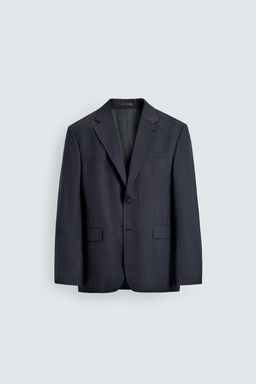 BLAZER REGULAR FIT TRAJE CUADROS / Marino oscuro - Zara фото 8