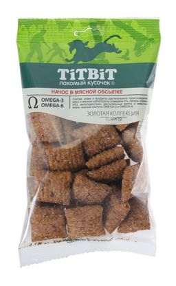 Титбит Начос в мясной обсыпке для собак Золотая коллекция 75 г 4690538018798
