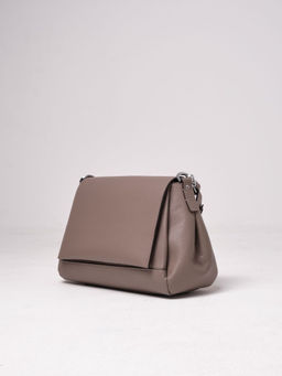 Сумка кожаная сэтчел Deboro 30923 тауп