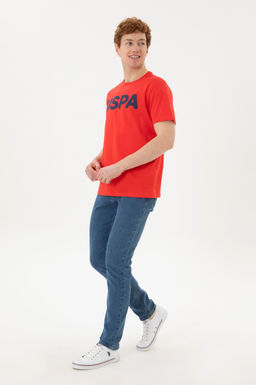 Мужская красная базовая футболка - U.s. polo assn фото 4