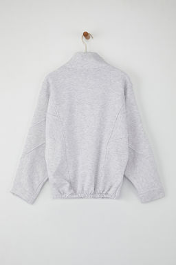 Kar Melanj Fermuarl? Dikis Detayl? Dik Yaka Bomber Orme Sweatshirt TWOAW26SW00037