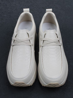 03-A1011-2 BEIGE Полуботинки спортивные женские (натуральная кожа)