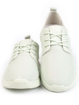 03-PDA156-3 LT. GREEN Полуботинки спортивные женские (натуральная кожа)